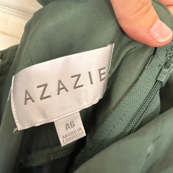 Azazie Dalilah Bridesmaid Dress in Eucalyptus Green - Picture 4 of 4